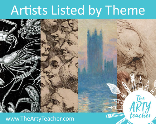 artists listed by theme